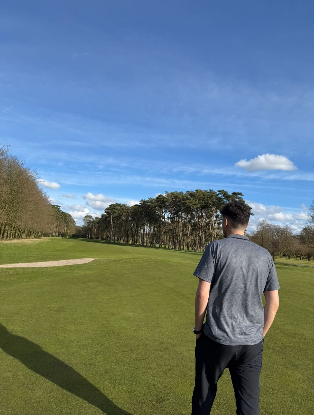Grijze polo met subtiel patroon